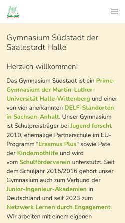 Vorschau der mobilen Webseite www.gymnasium-suedstadt.de, Südstadt-Gymnasium
