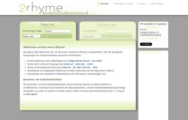 Vorschau von www.2rhyme.ch, 2Rhyme