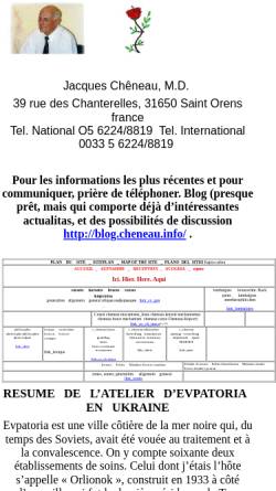 Vorschau der mobilen Webseite cheneaucor.free.fr, Dr. Jacques Chêneau - Internationaler Berater für Skoliose-Orthesen
