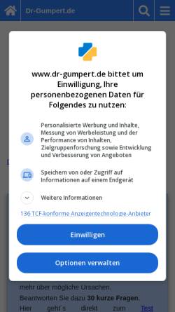 Vorschau der mobilen Webseite www.dr-gumpert.de, Skoliose