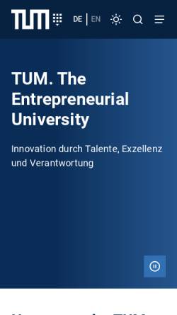 Vorschau der mobilen Webseite www.tum.de, Christof Seiffert
