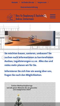 Vorschau der mobilen Webseite www.hausbau-planung.de, Zimmermann, Zimcad Bauplanungsbüro Andreas