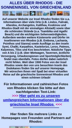 Vorschau der mobilen Webseite www.rhodos-info.de, Rhodos - Tipps von A bis Z
