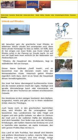 Vorschau der mobilen Webseite www.rhodosurlaub.com, Urlaub auf Rhodos