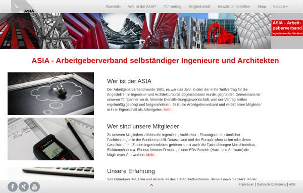 Vorschau von www.asia-arbeitgeberverband.de, Arbeitgeberverband selbständiger Ingenieure und Architekten (ASIA)