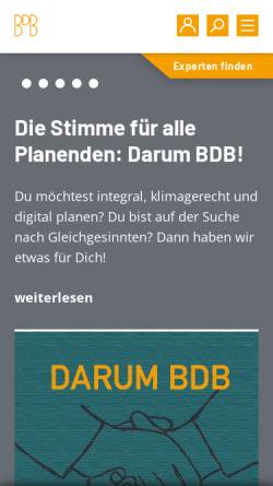 Vorschau der mobilen Webseite www.baumeister-online.de, Bund Deutscher Baumeister, Architekten und Ingenieure e.V.