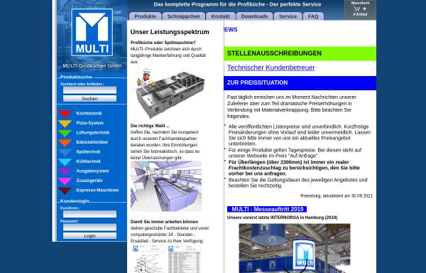 Vorschau von www.multi-gastro.de, Multi Großküchen GmbH