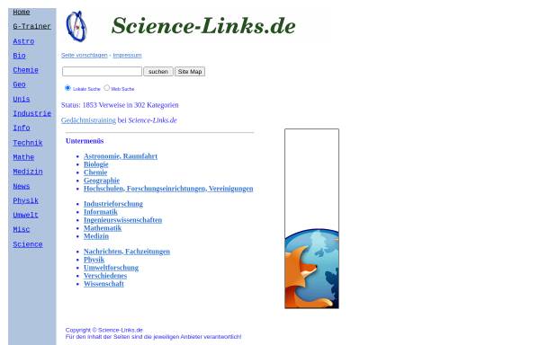 Vorschau von www.science-links.de, Science-Links.de