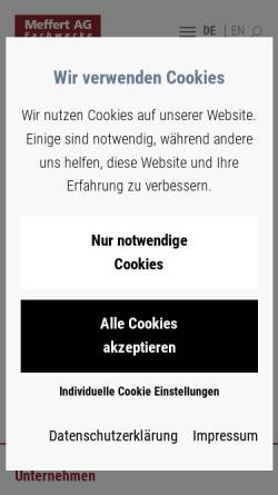 Vorschau der mobilen Webseite www.meffert.com, Meffert AG Farbwerke
