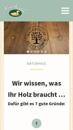 Vorschau der mobilen Webseite www.naturhaus.net, Naturhaus Naturfarben GmbH