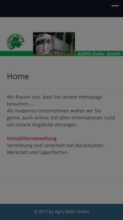 Vorschau der mobilen Webseite www.agro-zeller.ch, Agro-Zeller GmbH