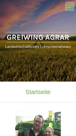 Vorschau der mobilen Webseite www.greiwing-agrar.de, Helmut Greiwing