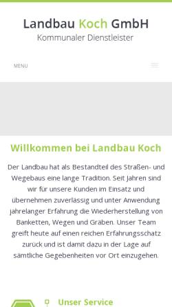 Vorschau der mobilen Webseite www.landbau-koch.de, Landbau Koch GmbH