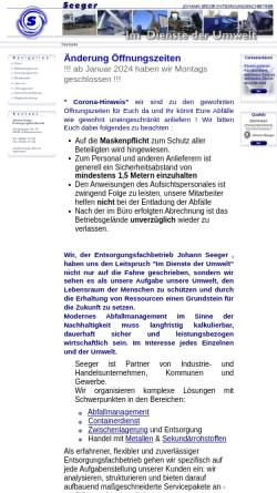 Vorschau der mobilen Webseite www.entsorge-alles.de, Lohnunternehmen Johann Seeger