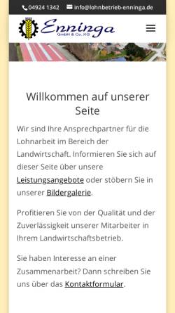 Vorschau der mobilen Webseite www.lohnunternehmen-enninga.de, Lohnunternehmen Reemt Enninga
