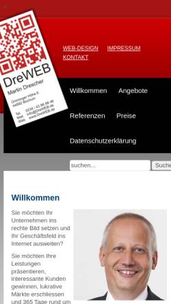 Vorschau der mobilen Webseite www.dreweb.de, Dreweb