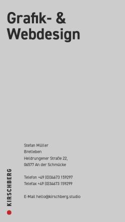 Vorschau der mobilen Webseite www.kirschberg.studio, Schreib- und Grafikbüro Müller