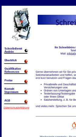 Vorschau der mobilen Webseite www.schreibdienst-andree.de, Schreibdienst Andrée, Inh. Christine Andrée