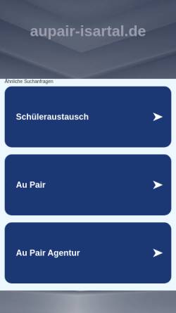 Vorschau der mobilen Webseite www.aupair-isartal.de, Au Pair Agentur Isartal