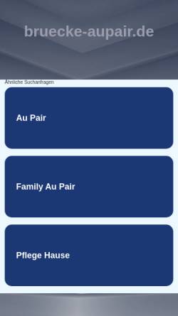 Vorschau der mobilen Webseite www.bruecke-aupair.de, Christliche Au-Pair-Vermittlung Brücke