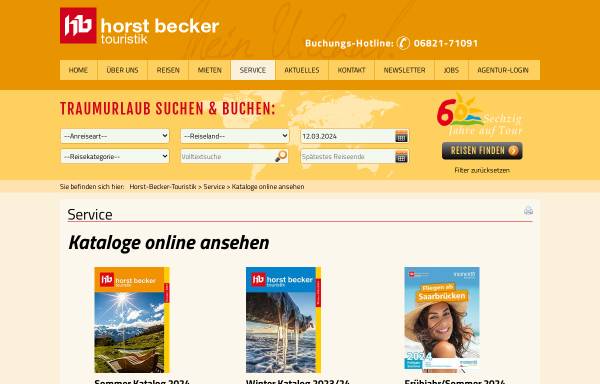 Vorschau von www.becker-touristik.de, Horst Becker Touristik GmbH und Co. KG