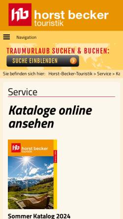 Vorschau der mobilen Webseite www.becker-touristik.de, Horst Becker Touristik GmbH und Co. KG