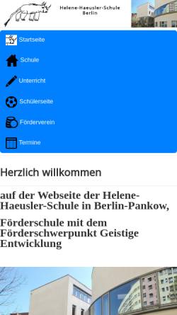 Vorschau der mobilen Webseite www.helene-haeusler-schule.de, Helene-Haeusler-Schule