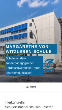 Vorschau der mobilen Webseite www.witzleben-schule.de, Margarethe-von-Witzleben-Schule