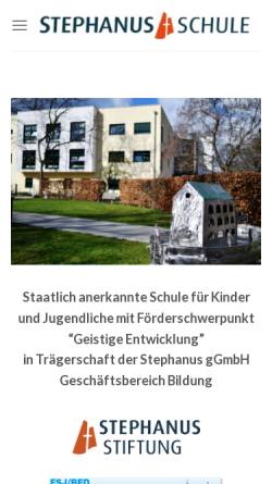 Vorschau der mobilen Webseite stephanus-schule-berlin.de, Stephanus-Schule