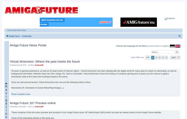 Vorschau von www.amigafuture.de, Amiga Future