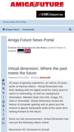 Vorschau der mobilen Webseite www.amigafuture.de, Amiga Future