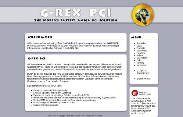 Vorschau von grex.amigaworld.de, G-Rex PCI Lösungen für Amiga Computer