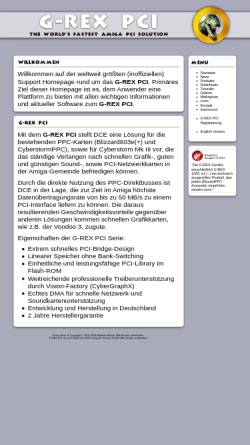 Vorschau der mobilen Webseite grex.amigaworld.de, G-Rex PCI Lösungen für Amiga Computer