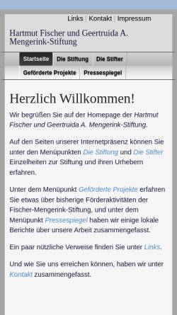 Vorschau der mobilen Webseite www.fischer-mengerink-stiftung.de, Fischer-Mengerink-Stiftung