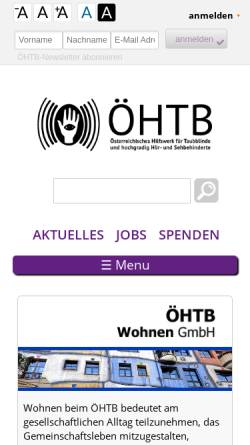 Vorschau der mobilen Webseite oehtb.at, Österreichisches Hilfswerk für Taubblinde und hochgradig Hör- und Sehbehinderte