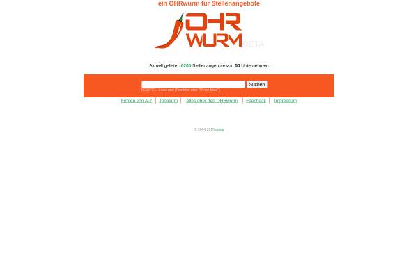 Vorschau von www.ohrwurm.net, OHRwurm - Open Human Resources e.V.