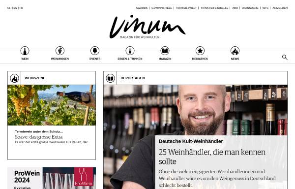 Vorschau von www.vinum.info, Vinum Deutschland