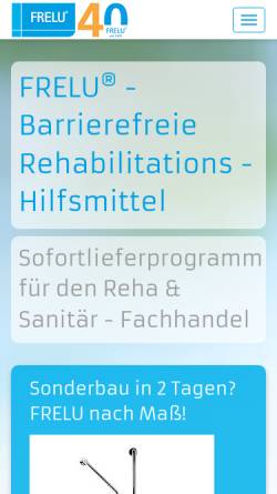 Vorschau der mobilen Webseite frelu.de, Frelu GmbH