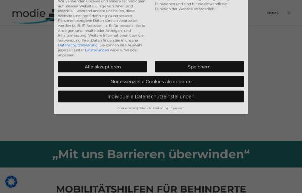 Vorschau von modie-trans.de, modie-trans GmbH - Mobilitätshilfen für Behinderte