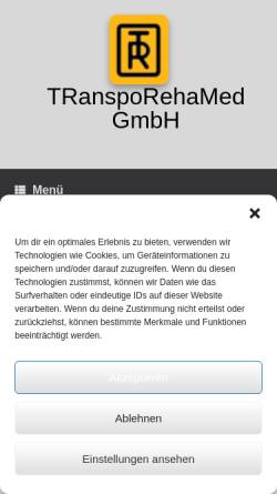 Vorschau der mobilen Webseite www.transporehamed.de, Transporehamed GmbH
