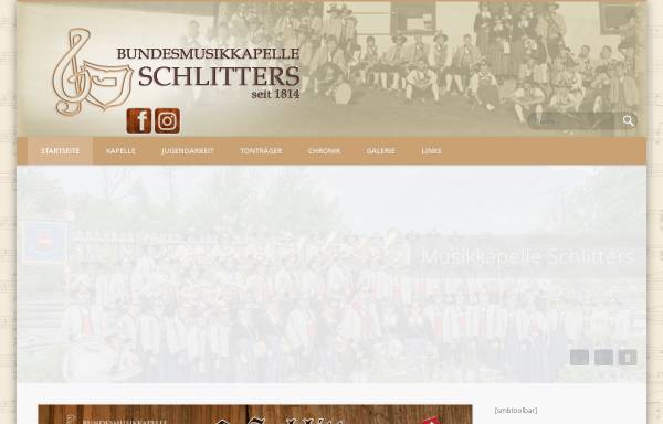 Vorschau von www.bmk-schlitters.at, Bundesmusikkapelle Schlitters im Zillertal