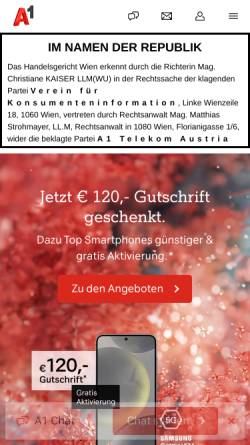 Vorschau der mobilen Webseite members.aon.at, Bürgermusik Lofer