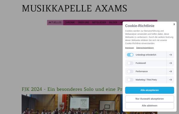 Vorschau von www.mk-axams.at, Musikkapelle Axams