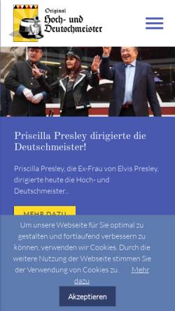 Vorschau der mobilen Webseite www.deutschmeister.at, Original Hoch- und Deutschmeister