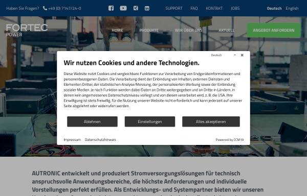 Vorschau von www.autronic.de, Autronic Steuer- und Regeltechnik GmbH & Co.