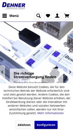 Vorschau der mobilen Webseite www.dehner.net, Dehner Elektronik GmbH