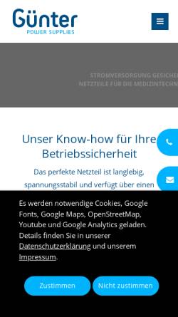 Vorschau der mobilen Webseite guenter-psu.de, Günter Dienstleistungen GmbH