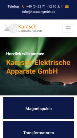 Vorschau der mobilen Webseite www.karaschgmbh.de, Karasch GmbH
