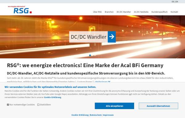 Vorschau von rsg-electronic.de, RSG Electronic Components GmbH