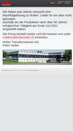 Vorschau der mobilen Webseite www.hubertrafo.ch, Huber Transformatoren AG